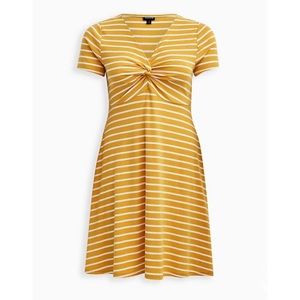 Torrid Twist Front Ribbed Skater Dress NWOT